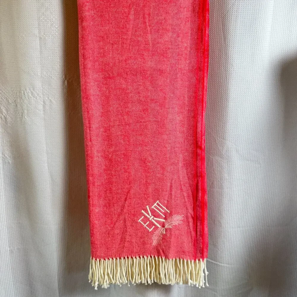 Lands Downunder Throw Blanket Pink Herringbone 52x60